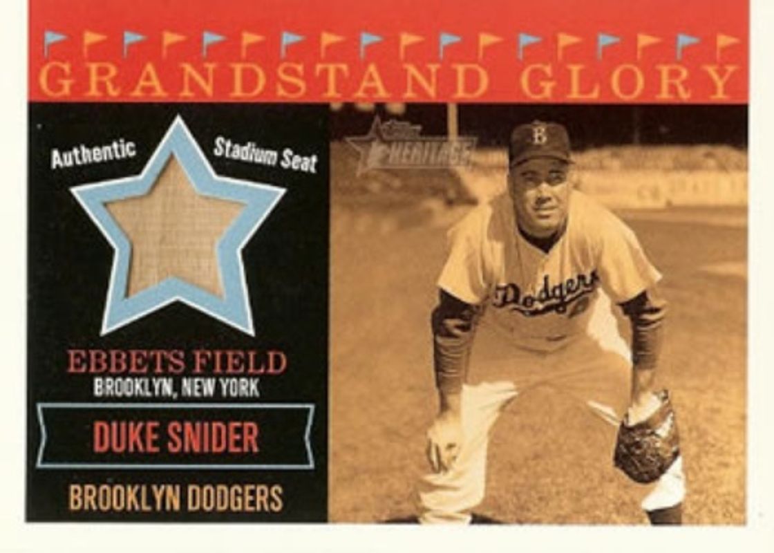 Duke Snider 2003 Topps Heritage #GG-DS Grandstand Glory Stadium Relics RAW