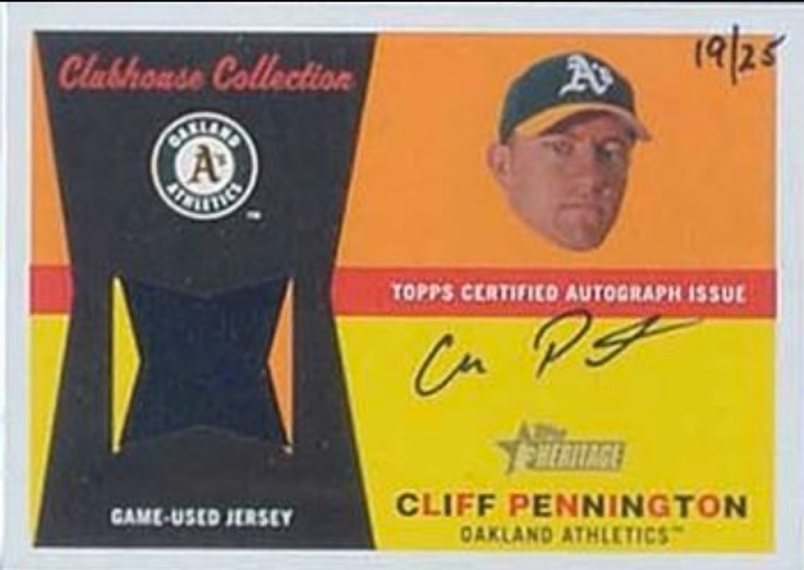 2009 Topps Heritage #CCAR-CP Clubhouse Collection Relics Autographs /25