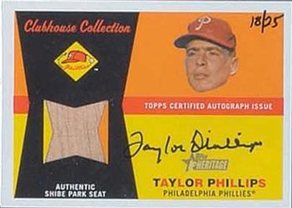 2009 Topps Heritage #TP Clubhouse Collection Relics Autographs /25