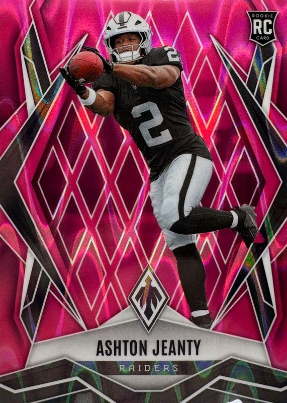 Ashton Jeanty 2025 Phoenix #158 Pink Seismic /75 Rookie RAW