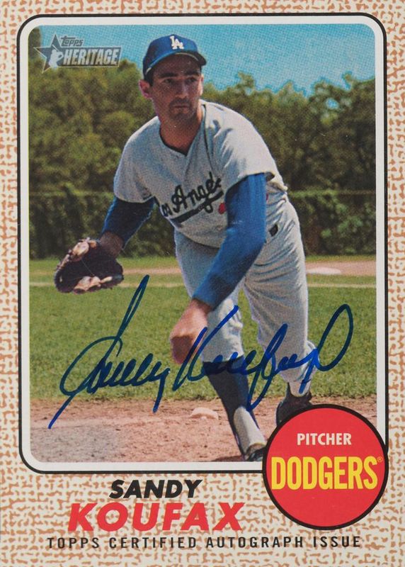 Sandy Koufax 2017 Topps Heritage High Number #ROA-SK Real One Autographs RAW