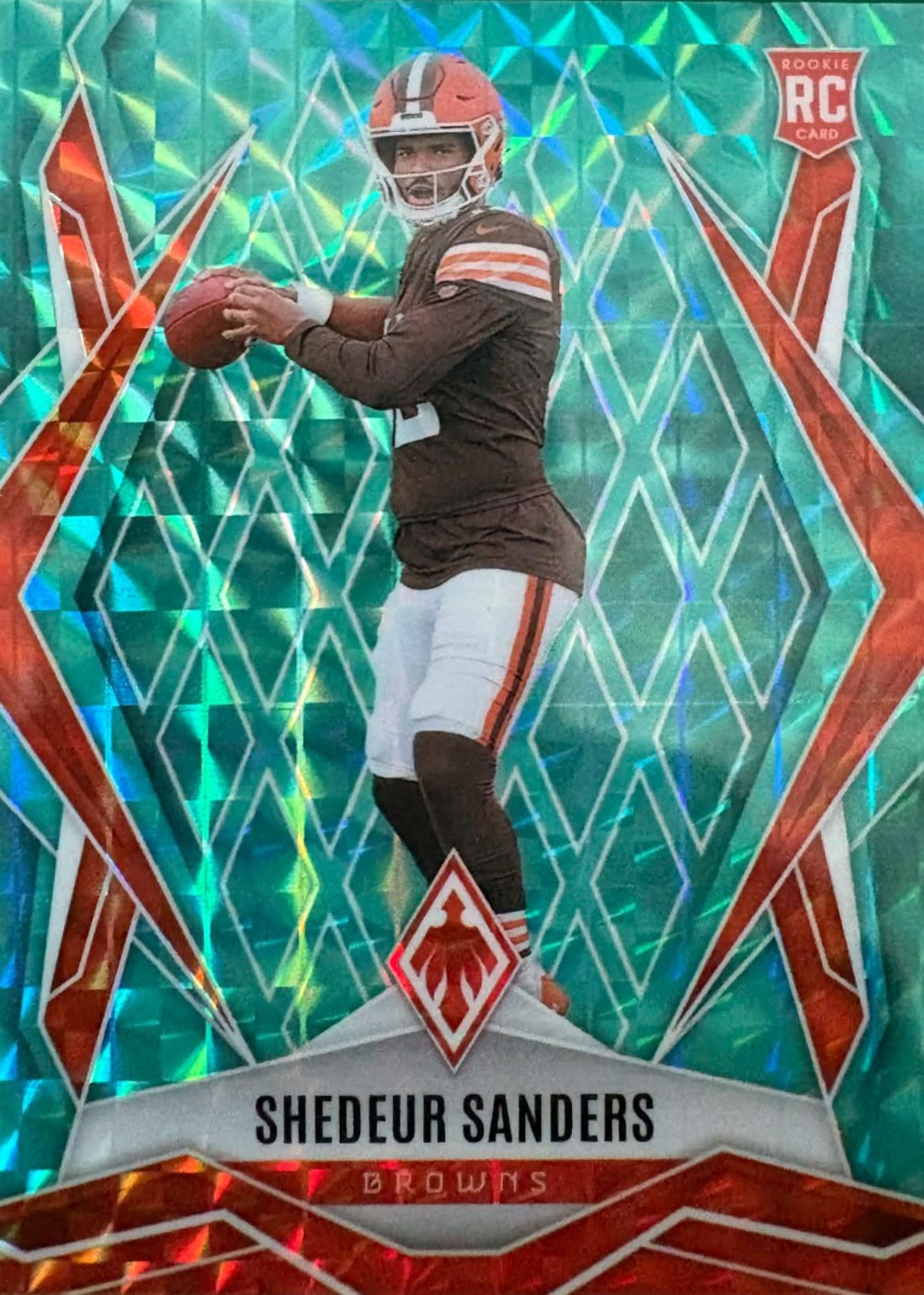 Shedeur Sanders 2025 Phoenix #154 Teal Pyramids /225 Price Guide