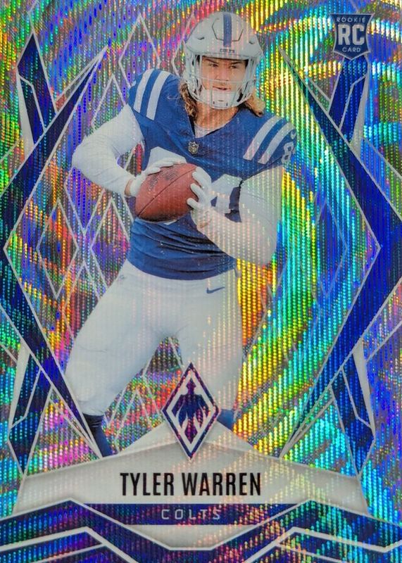 Tyler Warren HYDRODYNAMIC（サイン、シリアルNO入） 2025 Panini Mosaic Tyler Warren RC Rookie Photo Variation SP Colts