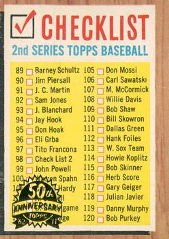 2011 Topps Heritage #98 50th Anniversary Buybacks