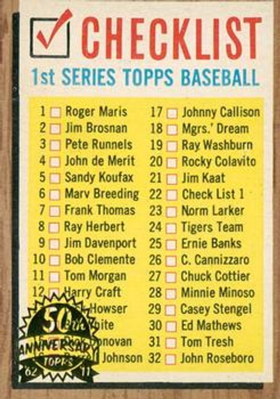 2011 Topps Heritage #22 50th Anniversary Buybacks