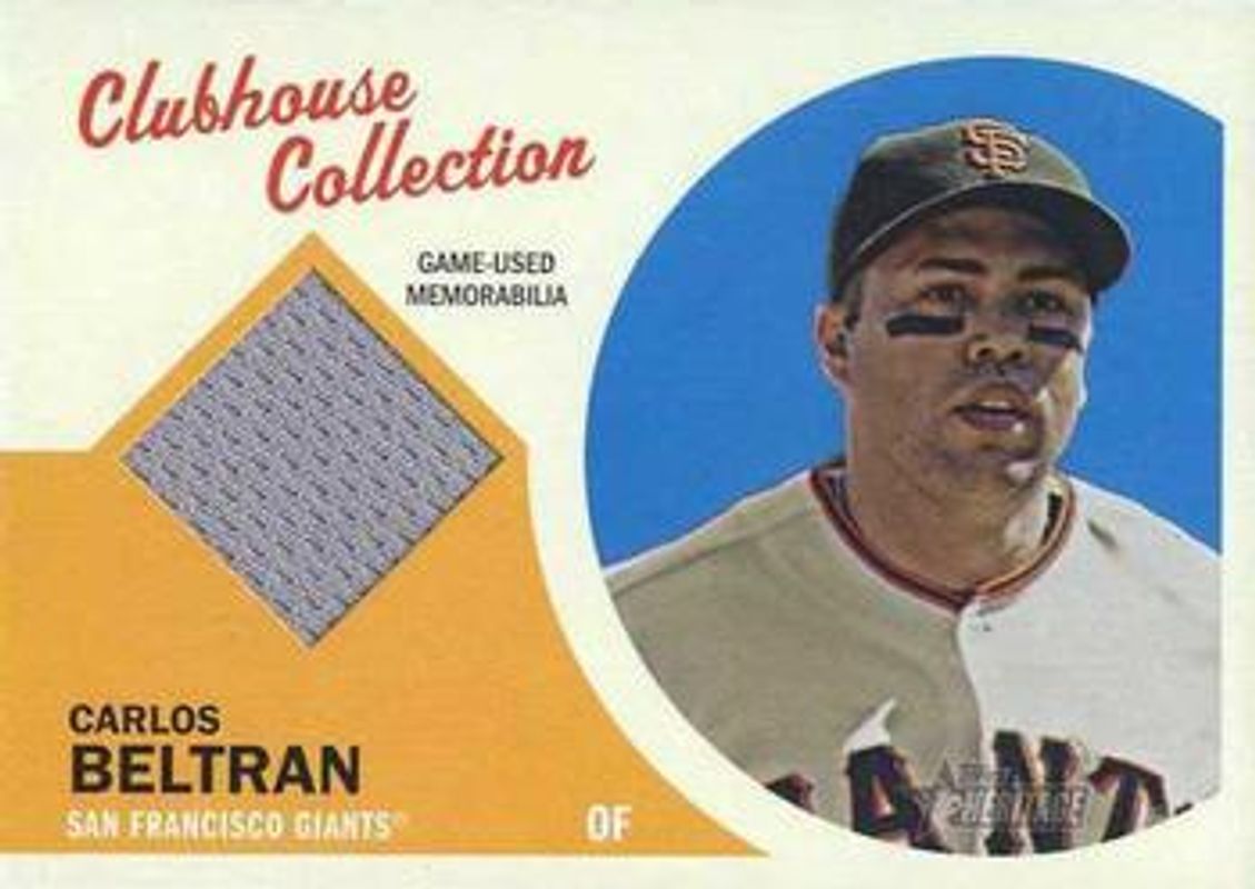 Carlos Beltran 2012 Topps Heritage #CCR-CB Clubhouse Collection Relics RAW