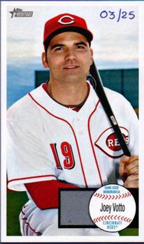 Joey Votto 2013 Topps Heritage #64GR-JVO Giants Relics /25 RAW
