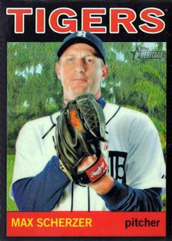Max Scherzer 2013 Topps Heritage #HC62 Chrome - Black Refractor /64 RAW