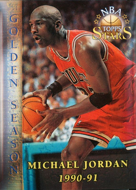 Michael Jordan 1996 Topps Stars #74 Golden Season - Finest