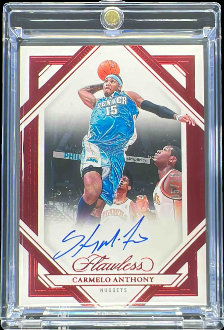 Carmelo Anthony 2024 Flawless #4 2023 Flawless Frame Signatures - Ruby ...