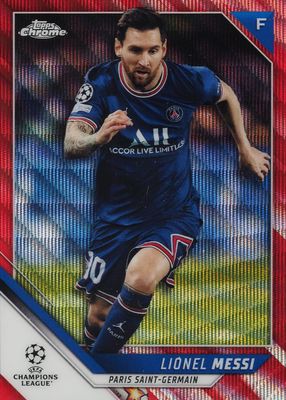 2021 Topps Chrome UEFA Champions League #100 Red Wave Refractor /5