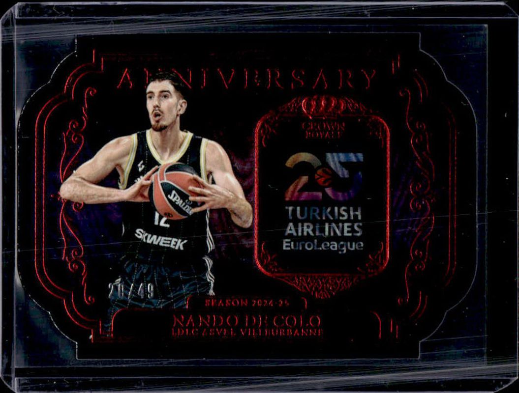 2024 Crown Royale EuroLeague #3 25th Anniversary - Red /49