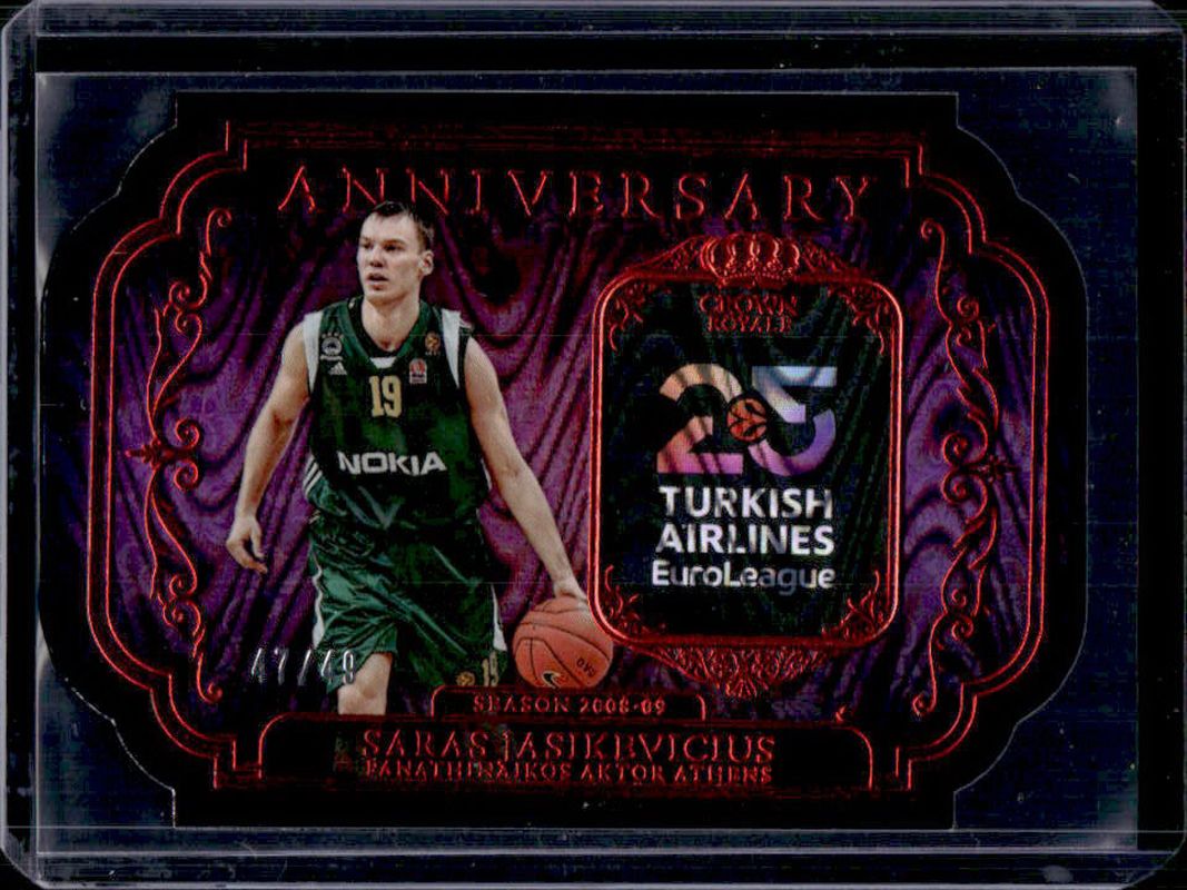 2024 Crown Royale EuroLeague #21 25th Anniversary - Red /49