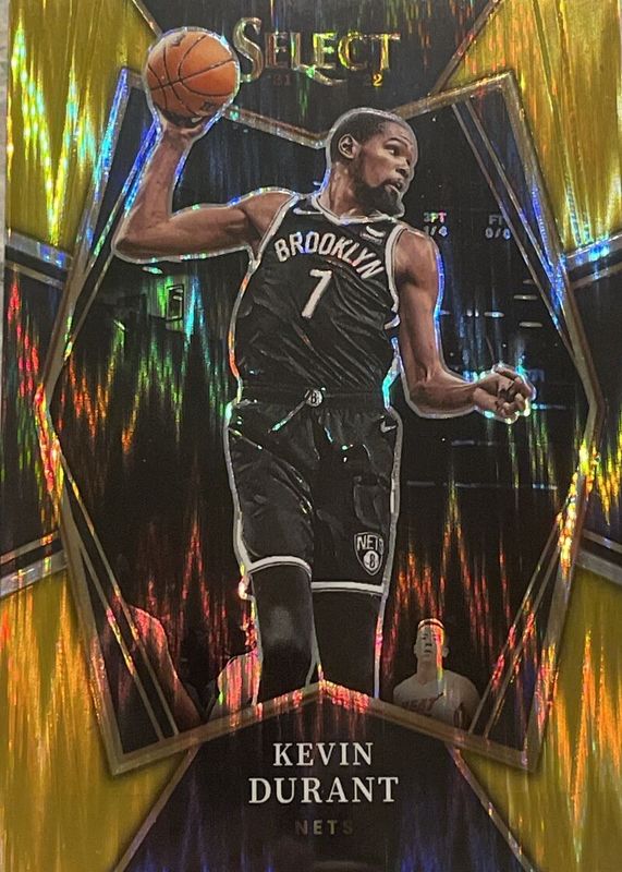 Kevin Durant 2021 Select #135 Premier Level Gold Shimmer /10 PSA 10