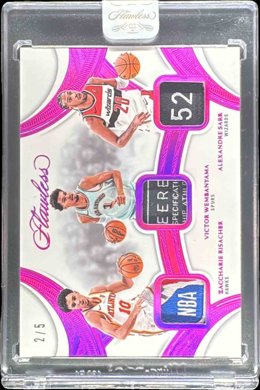 2024 Flawless #49 Triple Patches - Fuchsia /5