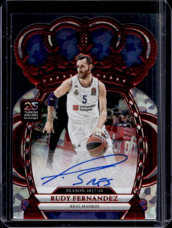 2024 Crown Royale EuroLeague #55 Crown Autographs - Crystal Red /25