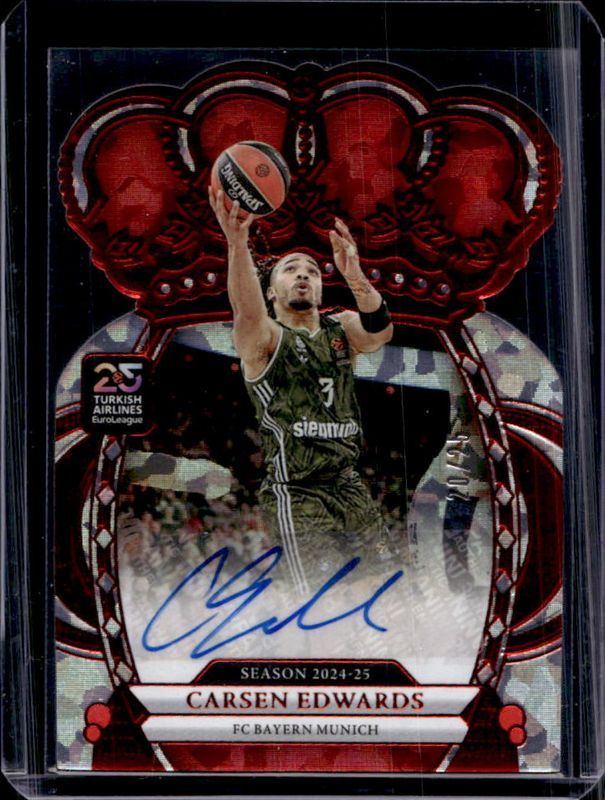2024 Crown Royale EuroLeague #94 Crown Autographs - Crystal Red /25