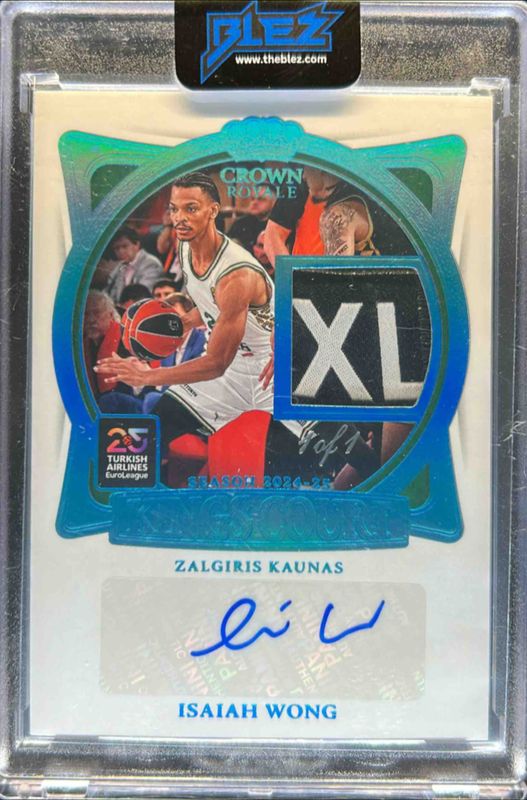 2024 Crown Royale EuroLeague #22 Kings Court Jersey Auto - Super Prime /1