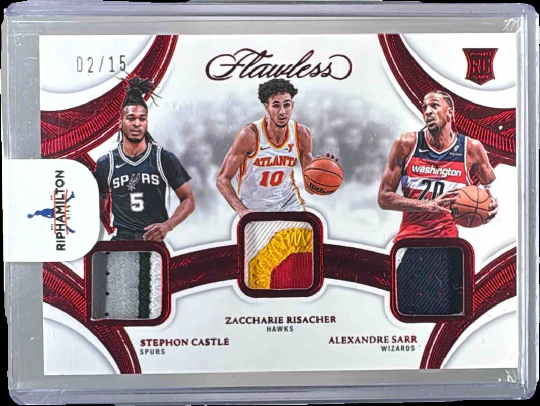 2024 Flawless #49 Triple Patches - Ruby /15