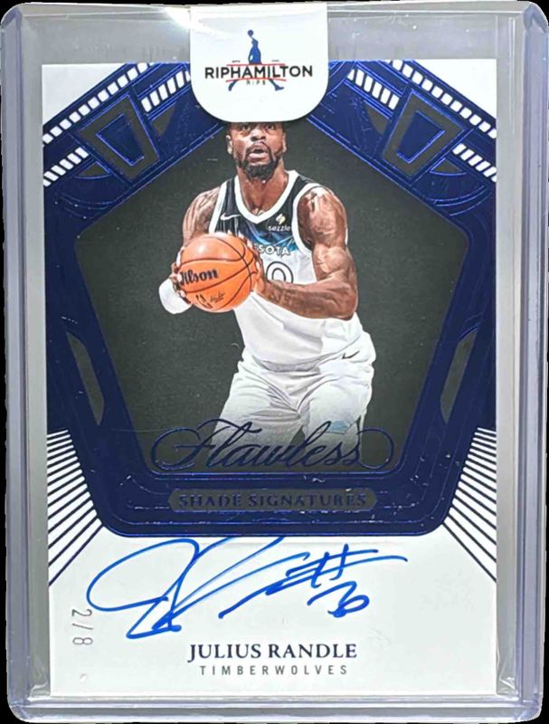 Julius Randle 2024 Flawless #27 Flawless Shade Signatures - Blue