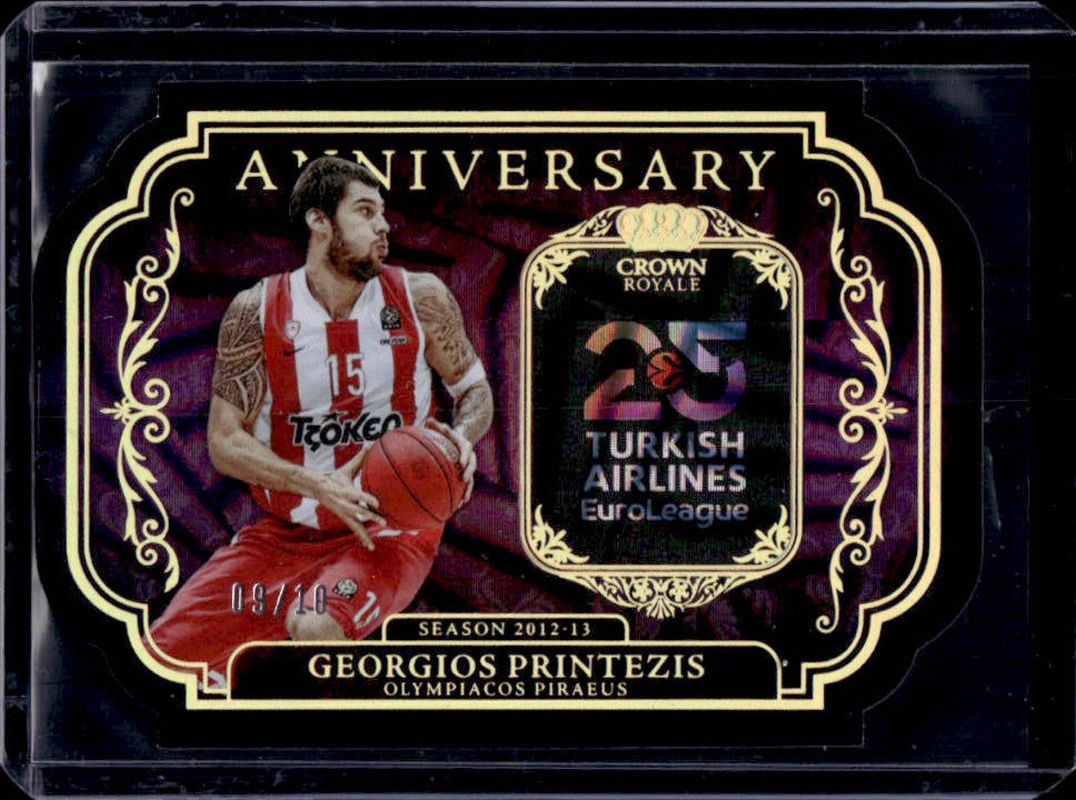 2024 Crown Royale EuroLeague #13 25th Anniversary - Gold /10