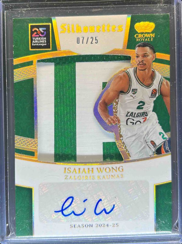 2024 Crown Royale EuroLeague #30 Silhouettes Auto Relics - Prime /25