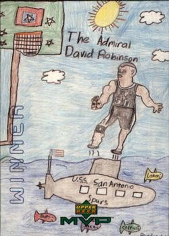 David Robinson 1999 Upper Deck MVP #W7 Draw Your Own Trading Card Winner RAW