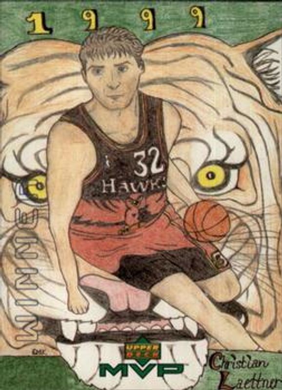 Christian Laettner 1999 Upper Deck MVP #W25 Draw Your Own Trading Card Winner RAW