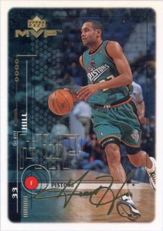 Grant Hill 1999 Upper Deck MVP #43 Gold Script /100 RAW