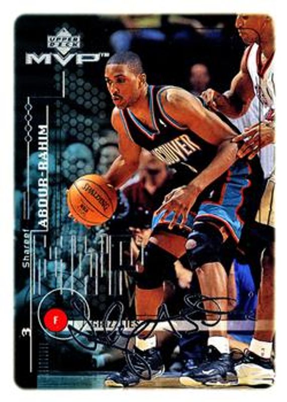 Shareef Abdur-Rahim 1999 Upper Deck MVP #167 Silver Script RAW