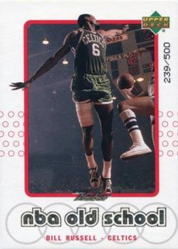 Bill Russell 1999 Upper Deck Retro #S15 Old School/New School - Parallel /500 RAW