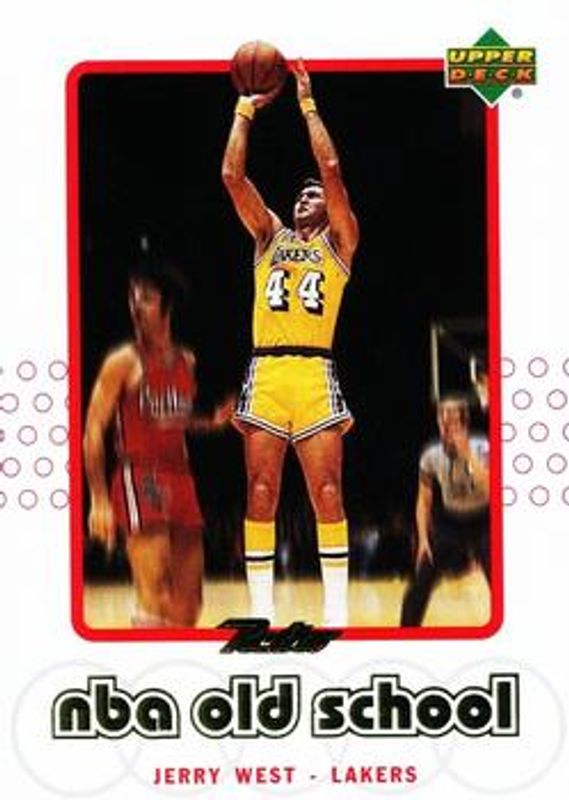 Jerry West 1999 Upper Deck Retro #S9 Old School/New School RAW