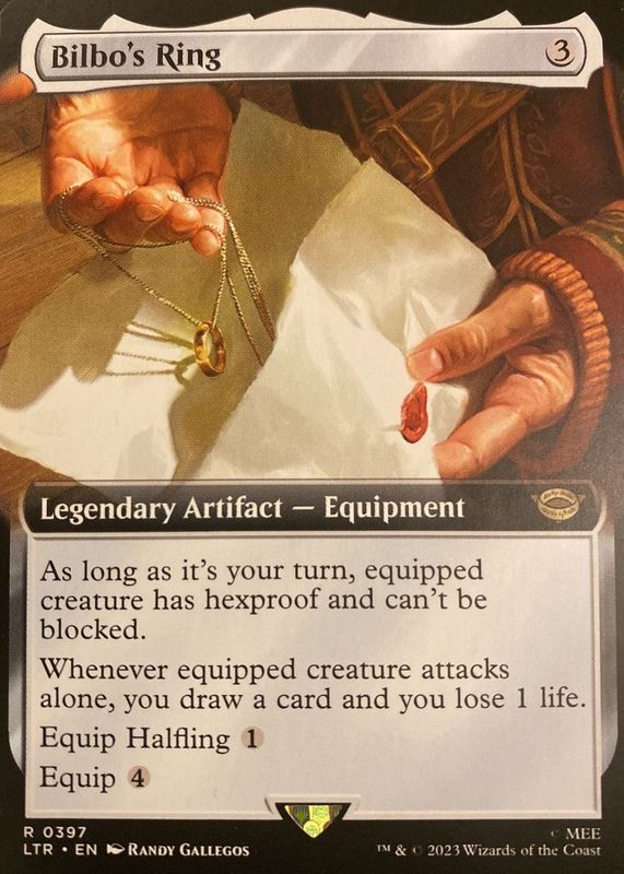 Bilbo's Ring 2023 The Lord of the Rings: Tales of Middle-Earth #397 Base Extended Art RAW TCG (LIGHTLY PLAYED)