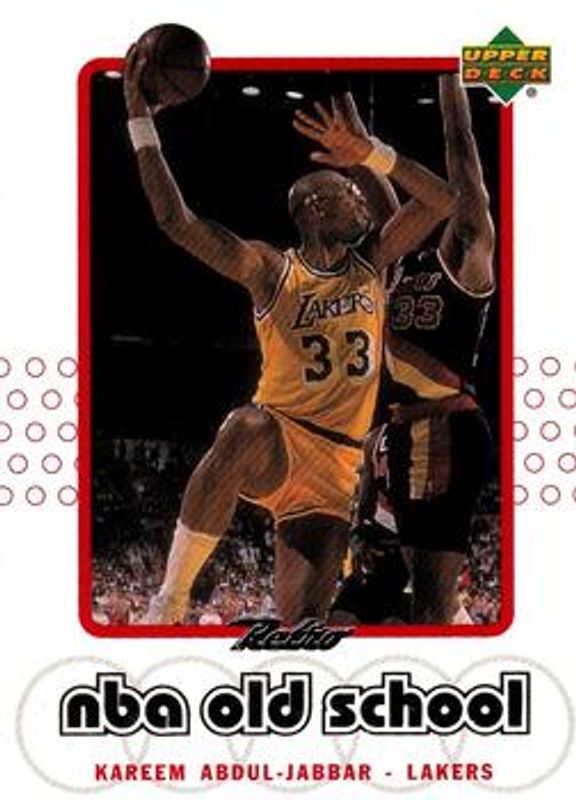 Kareem Abdul-Jabbar 1999 Upper Deck Retro #S14 Old School/New School RAW