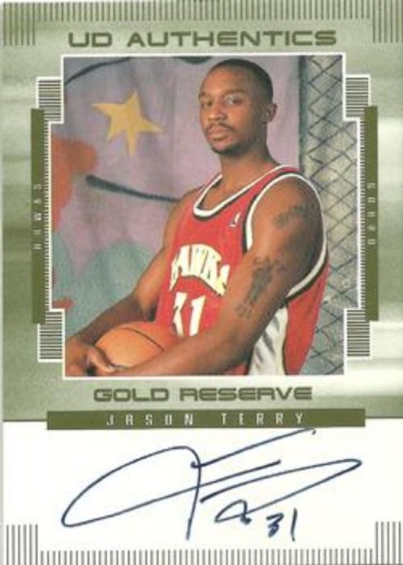 Jason Terry 1999 Upper Deck Gold Reserve #JT UD Authentics Rookie RAW