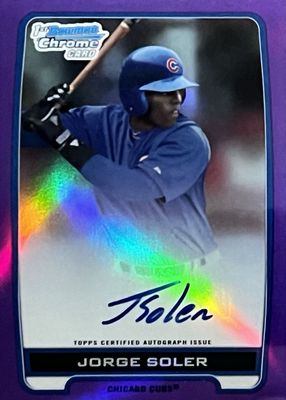 2012 Bowman Chrome #BCA-JSO Prospect Auto - Purple Refractor /10 (1st)