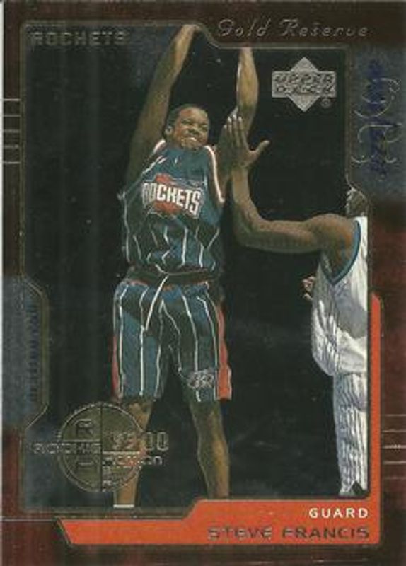 Steve Francis 1999 Upper Deck Gold Reserve #242 Base /3500 Rookie RAW