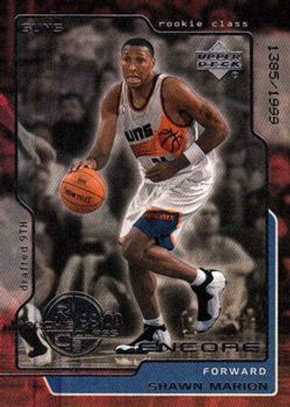Shawn Marion 1999 Upper Deck Encore #99 Base /1999 Rookie RAW
