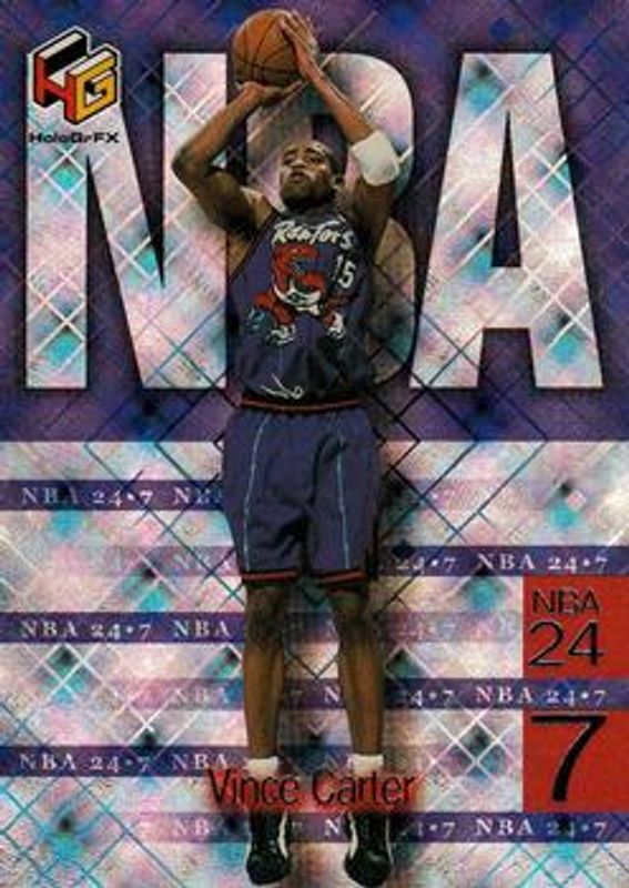 Vince Carter 1999 Upper Deck HoloGrFX #N3 NBA 24-7 RAW