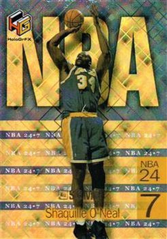 Shaquille O'Neal 1999 Upper Deck HoloGrFX #N5AU NBA 24-7 - AuSome RAW