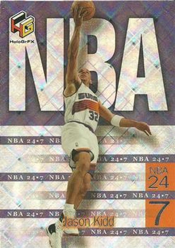 Jason Kidd 1999 Upper Deck HoloGrFX #N13 NBA 24-7 RAW