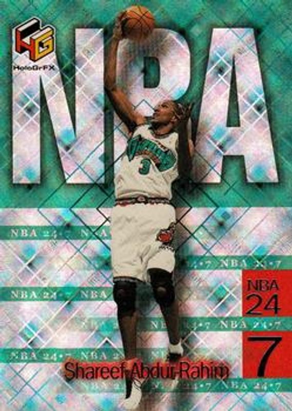 Shareef Abdur-Rahim 1999 Upper Deck HoloGrFX #N6 NBA 24-7 RAW