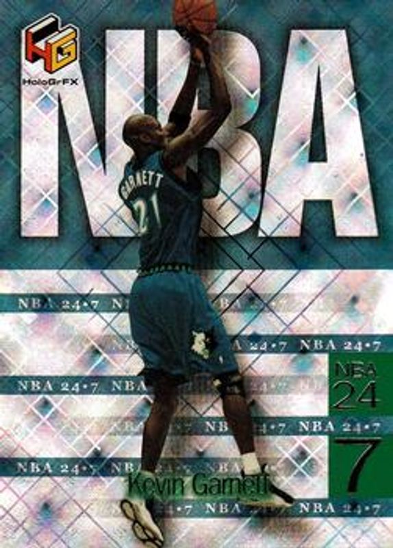 Kevin Garnett 1999 Upper Deck HoloGrFX #N4 NBA 24-7 RAW