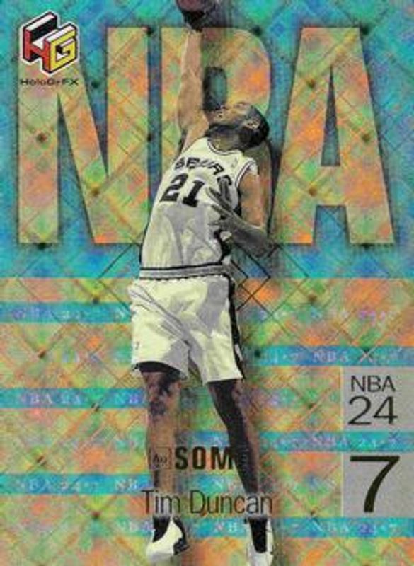 Tim Duncan 1999 Upper Deck HoloGrFX #N1AU NBA 24-7 - AuSome RAW