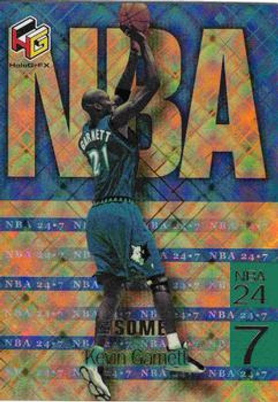 Kevin Garnett 1999 Upper Deck HoloGrFX #N4AU NBA 24-7 - AuSome RAW