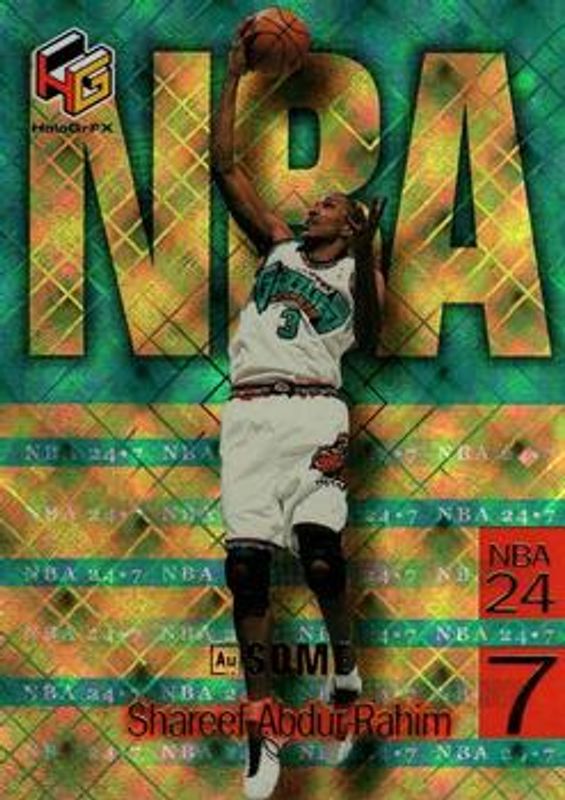 Shareef Abdur-Rahim 1999 Upper Deck HoloGrFX #N6AU NBA 24-7 - AuSome RAW