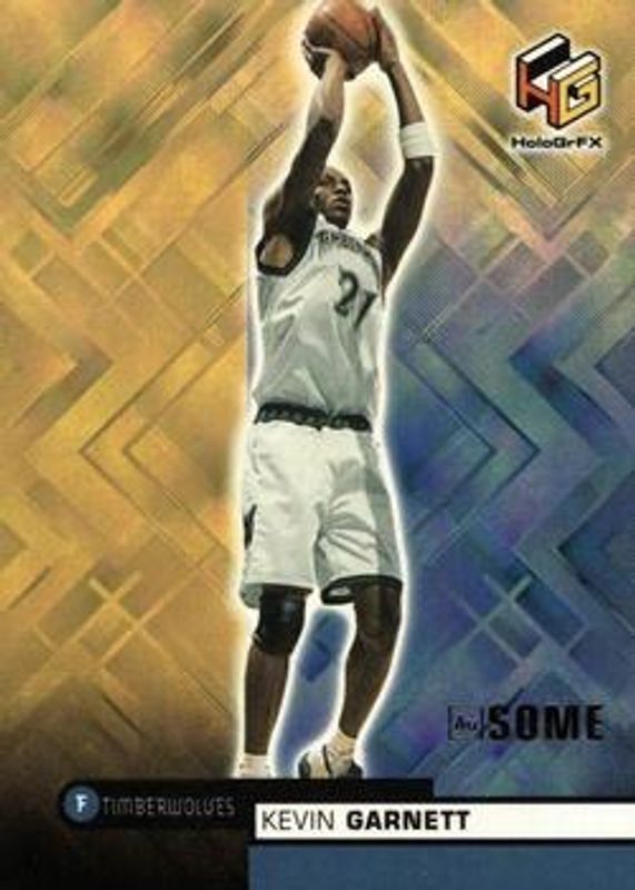 Kevin Garnett 1999 Upper Deck HoloGrFX #33-AU AuSome RAW