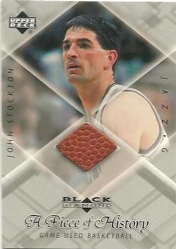 John Stockton 1999 Upper Deck Black Diamond #JS A Piece of History RAW