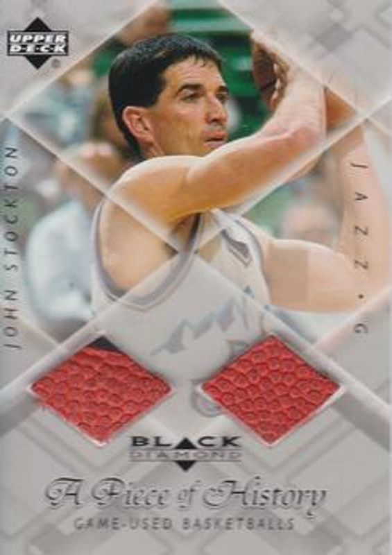 John Stockton 1999 Upper Deck Black Diamond #JS A Piece of History Double RAW