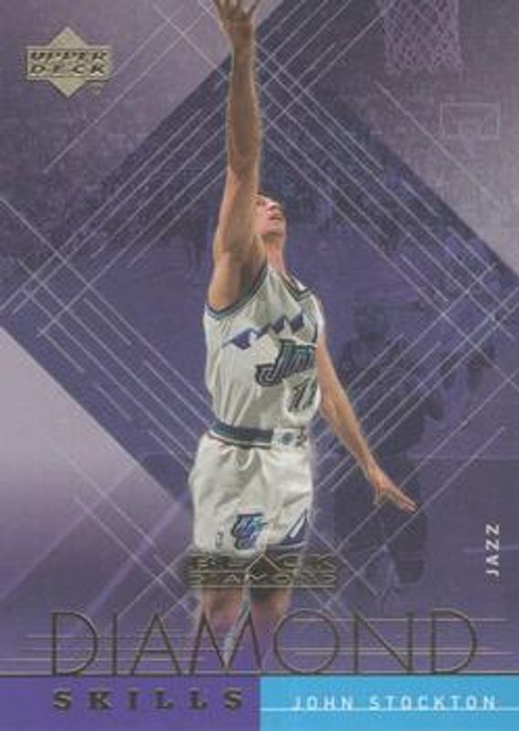 John Stockton 1999 Upper Deck Black Diamond #DS6 Diamond Skills RAW